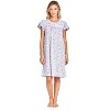 Casual Nights Women's Short Sleeve Floral And Lace Nightgown - 2 of 4