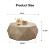 GDFStudio Beaufort Modern 37.4" Irregular Drum Fir Wood  Coffee Table - 3 of 4