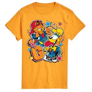 Men's - Garfield - Garf Odie Stickers Short Sleeve Graphic T-Shirt - 1 of 3
