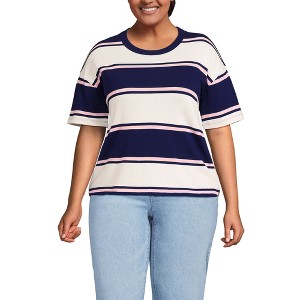 Lands' End Women's Short Sleeve Mariner T-Shirt - 1 of 4