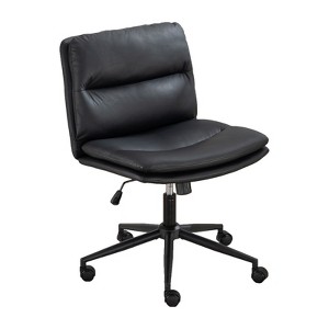 SEVOBAL Task and Office Chairs Bizerte Adjustable Swivel Criss-Cross Chair Office Chair Vanity Chair Adjustable Office Chair, Black, 10"*28.7"*20.9" - 1 of 4