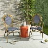 Rosen French Bistro Arm Chair (set Of 2) - Navy/white - Safavieh. : Target