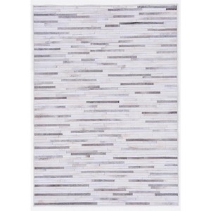 HomeStock Laredo Tanner Grey & Ivory 6.7x9.7, Transitional, Woven with Digital Heat Transferred Printing - 1 of 4