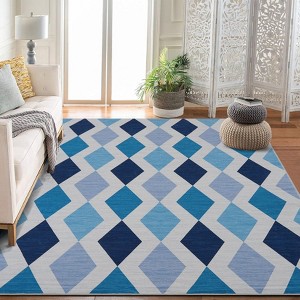 Area Rugs for Living Room Washable Floral Stain Resistant Rug Non-Slip for Bedroom Backing Rugs - 1 of 4