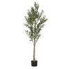 KWPZQEB 6FT Olive Trees Artificial, Faux Olive Tree with Black Planter, Artificial Plants with Natural Wood Trunk for Home Office Decor - 3 of 4