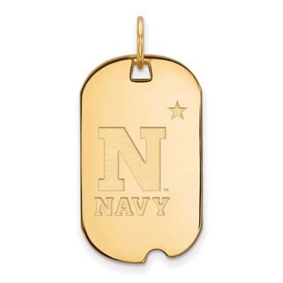 Black Bow Jewelry 14k Yellow Gold Navy Midshipmen NCAA Pendant
