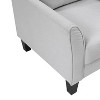 Modern Contemporary Upholstered Sofa Gray Plush Seat Comfort Durable Solid Wood Living Room Furniture 3-Seater Couch 1pc - 3 of 4