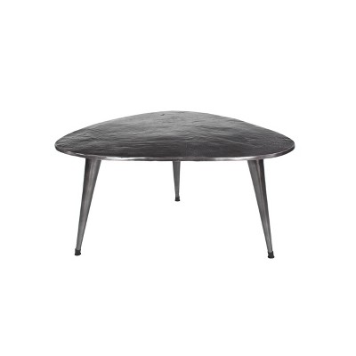 Coffee Table With 2-tone Metallic Finish And Bead-inspired Spindle Legs - Olivia & May