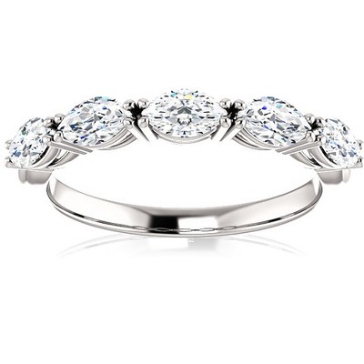 Pompeii3 1 1/2 Ct Oval Moissanite Wedding Ring Available in White, Yellow or Rose Gold