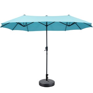 Ainfox 13ft Outdoor Patio Umbrella With Umbrella Base Double-sided Deck Pool Umbrella with 1.5 Inch Pole, Fade Resistant  for Porch, Market, Backyard - 1 of 4