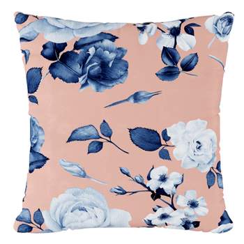 Blush Floral Print Throw Pillow - Skyline Furniture