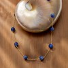Ross-Simons 8mm Blue Lapis Bead Station Necklace in 14kt Yellow Gold - 4 of 4