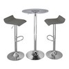3-Piece Bar Height Dining Set with Adjustable Table and 2 Upholstered Stools - 2 of 4