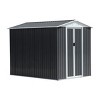 6x9 FT Outdoor Metal Storage Shed with Apex Roof, Waterproof Panels, Ventilation, and Aluminum Frame - Coolbibila - 2 of 4