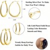 Hypoallergenic Oval Hoop Earrings for Women Girls Fashionable, Simple and Trendy Styles - 2 of 4