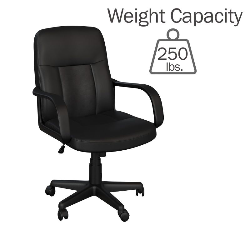 Lavish Home Office Chair - Adjustable Height Computer Chair with Wheels, 4 of 7