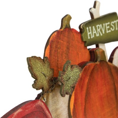 Red Wooden Truck with Pumpkins Harvest Tabletop Decoration