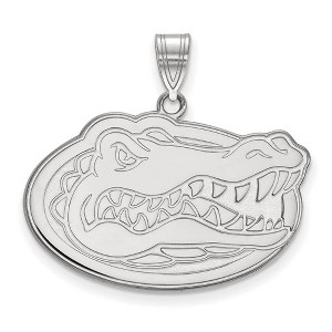 Black Bow Jewelry 10k White Gold Florida Gators NCAA Large Pendant - 1 of 3