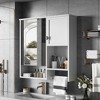 MAYEERTY 40" Medicine Cabinet with Mirror, Bathroom Storage Cabinet with Mirror Door Shelves Glass Door for Bathroom White - 3 of 4