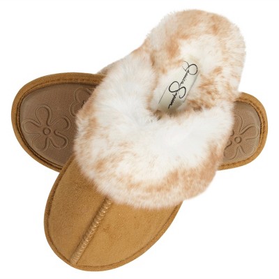 Jessica Simpson Girl's Micro-Suede Scuff Slippers