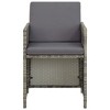 vidaXL Patio Chairs 2 pcs with Cushions Poly Rattan Gray - 3 of 4
