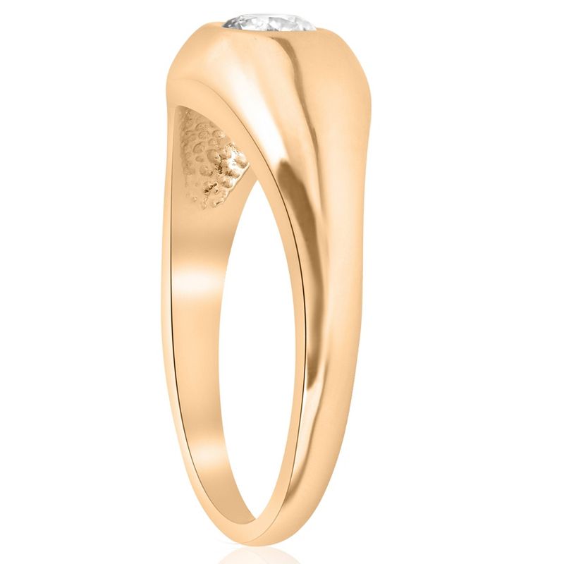 Pompeii3 1/2CT Mens Diamond Solitaire Ring 14K Yellow Gold, 3 of 5