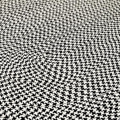 Colonial Mills Milton Houndstooth Tweed Braided Rug, Black 2' x 3', Oval Shape
