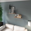 SEVOBAL Utility Storage Shelves Floating Shelf Dallas Set of Two Modern Space Saving Design for Living Room, Beige, 9.8"*31.5"*1.5" - 2 of 4