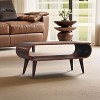 GDFStudio Ferguson Nordic Style 35.5" Mango Wood Curved Coffee Table - 2 of 4