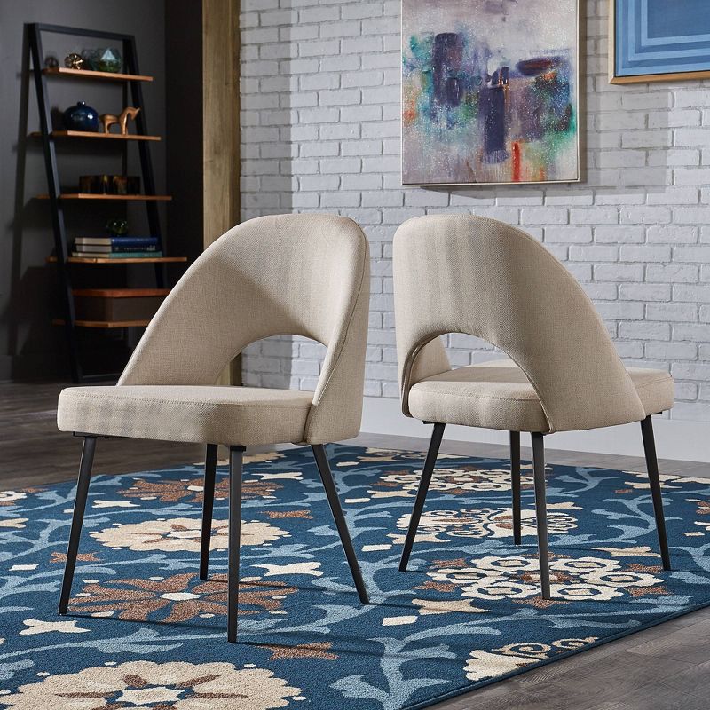 Set of 2 Ragan Upholstered Dining Chairs - Inspire Q, 3 of 11