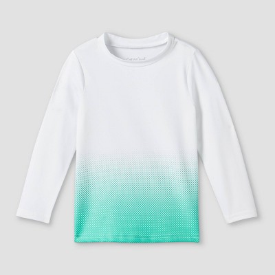 Image of Toddler Boys' Ombre Long Sleeve Rash Guard - Cat & Jack™ White 12M