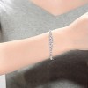 Guili Sterling Silver Rhodium Plated Clear Round Cubic Zirconia Flower Design Tennis Bracelet, Elegant and Sparkling for a Timeless Look - 3 of 3
