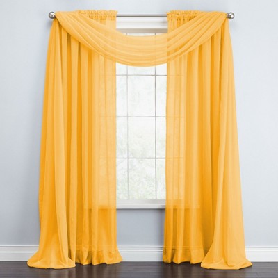 BrylaneHome BH Studio Sheer Voile Scarf Valance