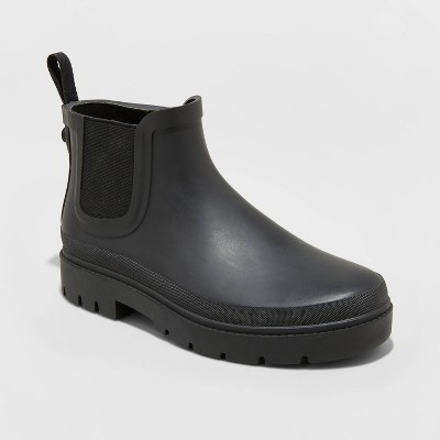 rubber black boots