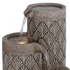 John Timberland Havara Rustic 3-Tier Cascading Columns Outdoor Floor Water Fountain with LED Light 26" for Yard Garden Patio Home Deck - 3 of 4