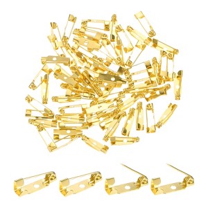 Unique Bargains Durable Multipurpose Iron Badge Brooch Pin Backs Safety Clasp 60 Pcs - 1 of 4