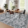 Washable Neutral Area Rug Boho Vintage Floral Retro Geometric Non Slip Low Pile Carpet for Living Room Bedroom - 3 of 4