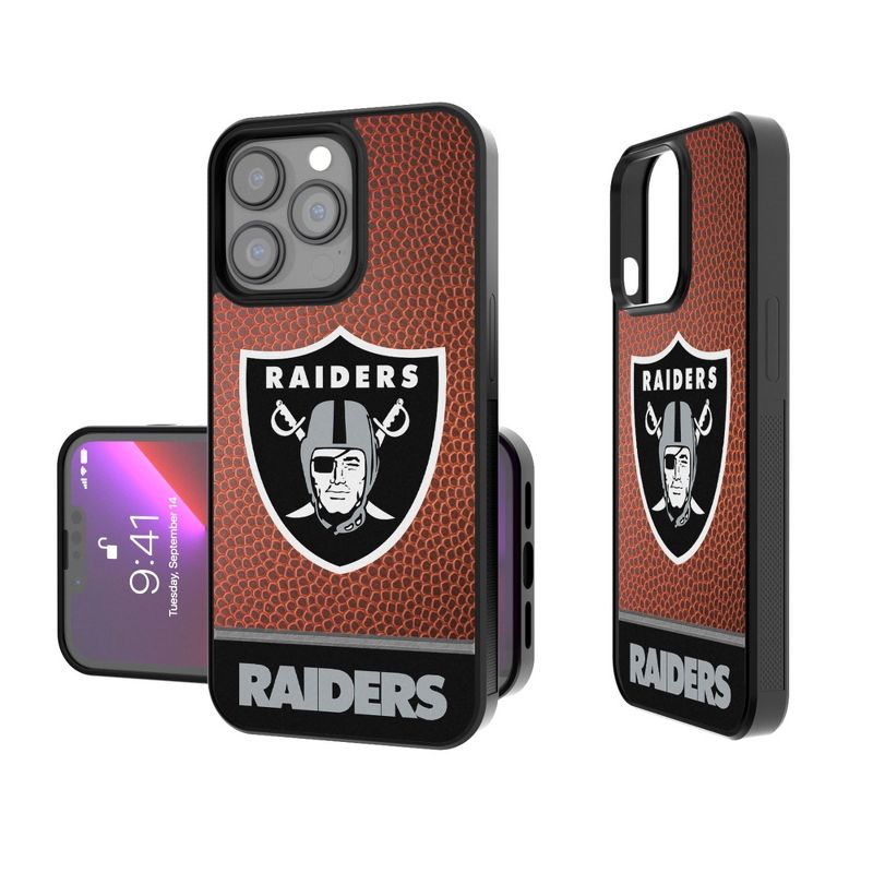 Keyscaper Las Vegas Raiders Football Wordmark Bump Phone Case, 1 of 7