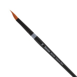 Creative Mark Beste Golden Taklon Wedge #10 Artist Brush, Professional Watercolor Brushes, For Acrylic Painting, Short Handle, Sharp Edges, Hand-Tied - 1 of 4