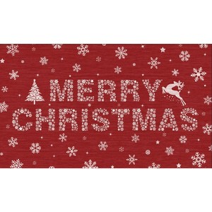 Fulvari Christmas Doormat Merry Christmas Door Mat Snowflakes Non-Slip Indoor Outdoor Front Door Doormat Living Room Bedroom - 1 of 1