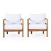 CAVINAS Outdoor Acacia Wood Patio Chairs with Waterproof Deep Seating,Wooden Patio Furniture for Porch,Garden,Balcony - 4 of 4