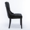 AZL1 Life Concept Accent Chairs Armless 2 Pcs Tufted Velvet Leisure Chair with Rubberwood Legs Modern Vanity for Bedroom, Black, 25.5"*19.7"*37.4" - 4 of 4