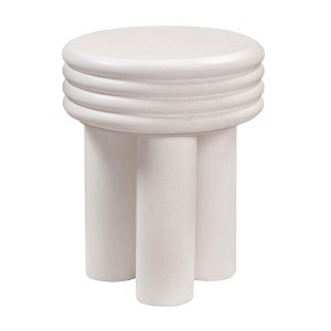 TOV Furniture Delta Concrete Side Table in Ivory - 1 of 4