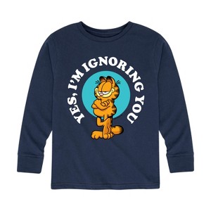 Boys' - Garfield - Ignoring You Long Sleeve Graphic T-Shirt - 1 of 4