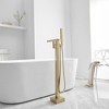 Waterfall Single Handle Floor Mount Freestanding Tub Faucet Bathtub Filler with Hand Shower - 2 of 4