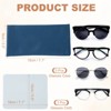 Unique Bargains Velvet Soft Squeeze Top Eyewear Bags with Cleaning Cloth 7.1" x 3.5" 3 Pcs - 2 of 4
