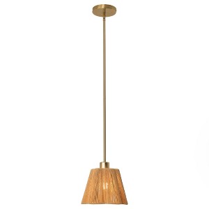 Parrot Uncle 7" Gold Farmhouse Pendant Ceiling Light 1-Light - 1 of 4
