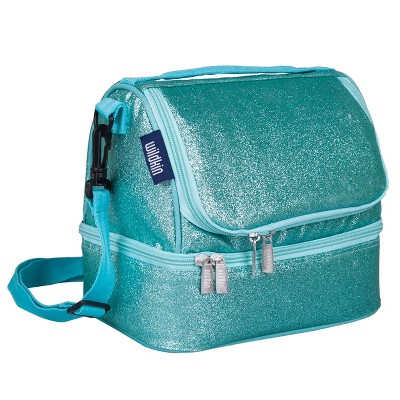 Wildkin Blue Glitter Two Compartment Lunch Bag