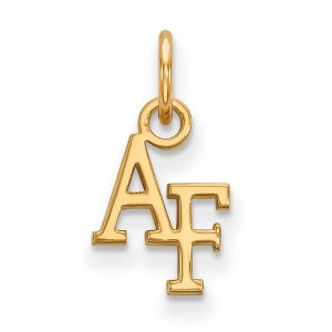 Black Bow Jewelry 14k Yellow Gold United States Air Force Academy Fighting Falcons NCAA Extra Small Pendant - 1 of 3