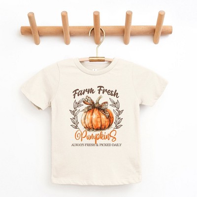 The Juniper Shop Coquette Farm Fresh Pumpkin Toddler Short Sleeve Tee